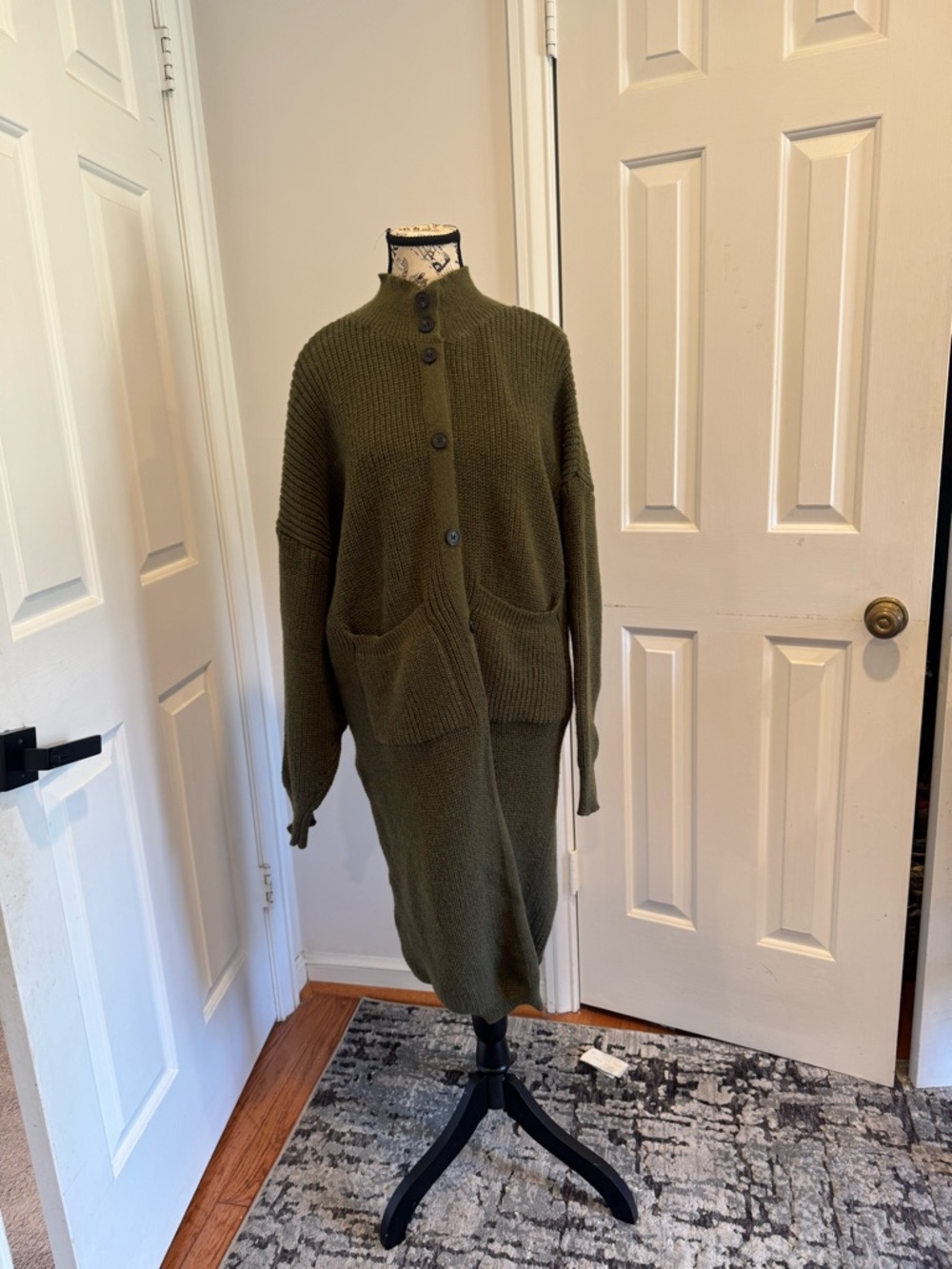 Oversized Button Front Long Sleeve
Turtleneck Cardigan - Picture 9 of 11